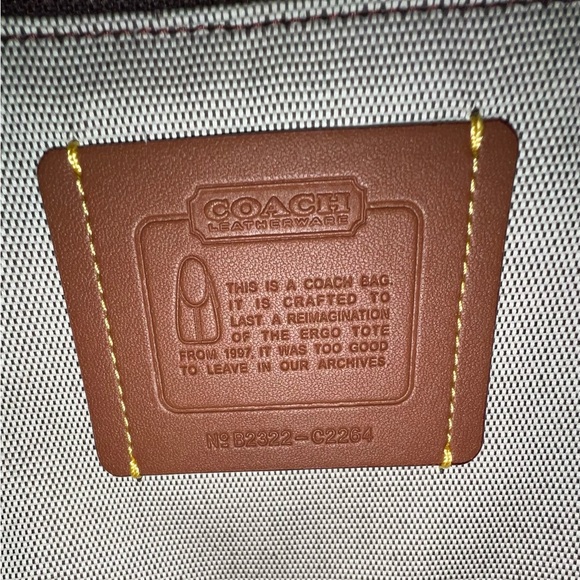 Coach Ergo 33 Glovetanned Leather Brass/1941 Saddle Large Shoulder/Hobo Bag - Picture 12 of 12